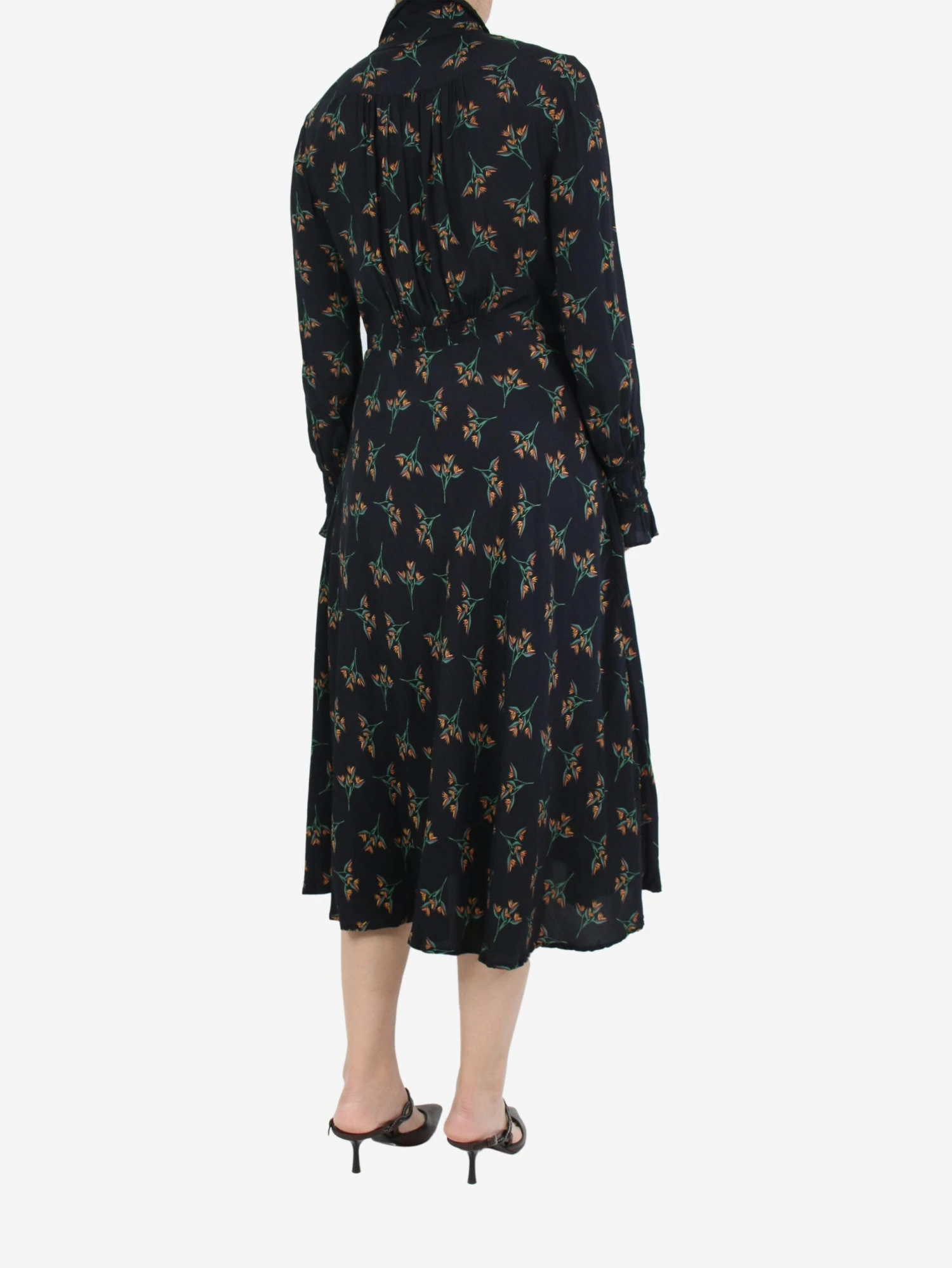 Ba&sh Black Floral Printed Dress - Size UK 12 4 Ba&sh Black Floral Printed Dress - Size UK 12 - Image 2