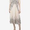 Etro Cream Floral-printed Silk Midi Dress - Size UK 14 -The Dress Suite IMG 0930