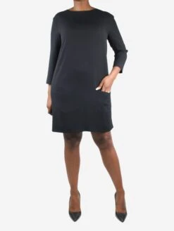 The Row Black Round Neckline Pocket Dress - Size UK 14