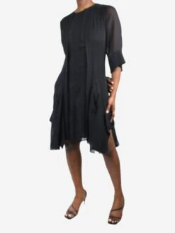 Chloé Black Sheer-sleeved Dress - Size FR 42