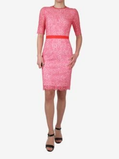 MSGM Pink Embroidered Dress - Size IT 40
