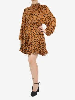Orange Leopard-print Cotton Mini Dress - Size S -The Dress Suite IMG 2930 718c2054 dac1 4ac9 a9f2 6cbe0aa199cf