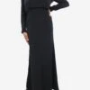Emilio Pucci Black Beaded Silk Maxi Dress - Size UK 12