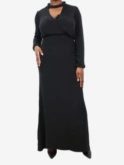 Emilio Pucci Black Beaded Silk Maxi Dress - Size UK 12 -The Dress Suite IMG 3106 a0cb6076 1172 41aa a814 b21800c220df