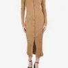 Camel Ribbed Collar Knit Dress - Size UK 12 -The Dress Suite IMG 3280 19f4ecb9 df81 4463 93a1 498c26d07e25