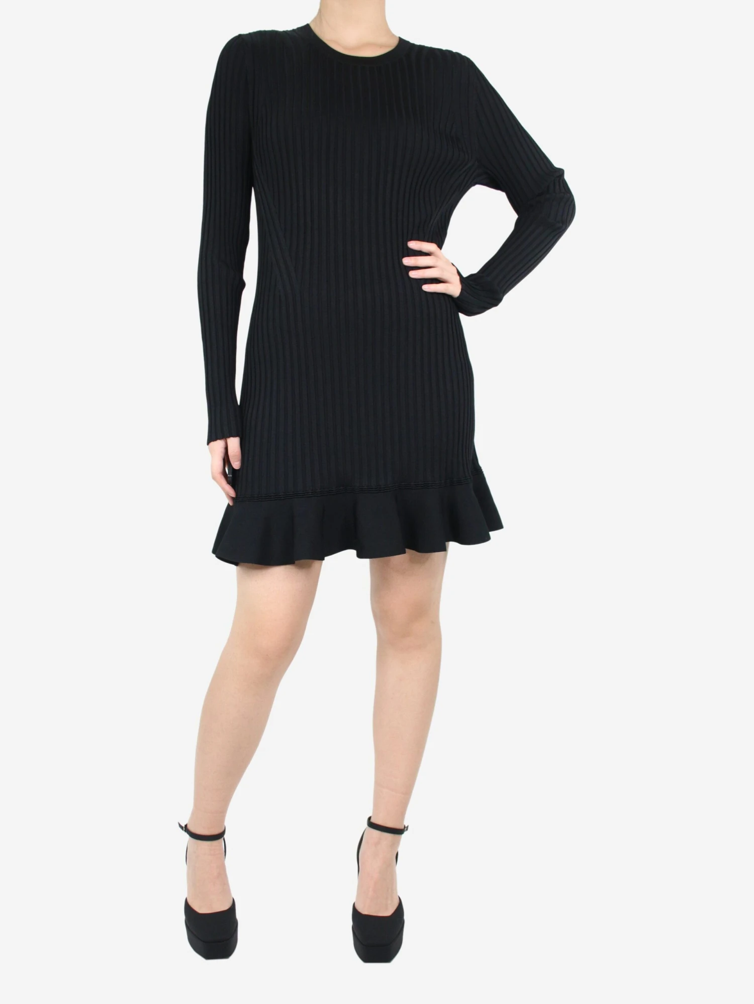 ME+EM Black Ribbed Mini Dress - Size UK 12 5 ME+EM Black Ribbed Mini Dress - Size UK 12 - Image 3