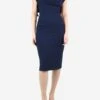 Dark Blue Short-sleeved Dress - Size UK 10 -The Dress Suite IMG 3996 6eaa34b3 6c98 4a28 a08c 5a745215c1f5