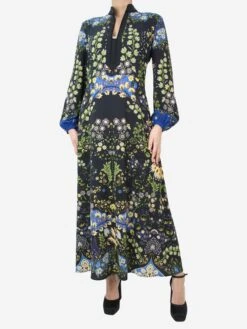Etro Black Floral Printed Dress - Size IT 46