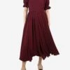 Burgundy Short-sleeved Gathered Midi Dress - Size UK 10 2 Burgundy Short-sleeved Gathered Midi Dress - Size UK 10 -The Dress Suite IMG 4168 9c493786 b973 4448 b7ed 21ad648fe0d0