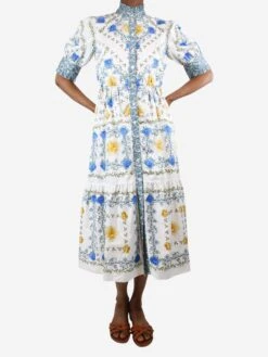Multi High-neck Floral-printed Midi Dress - Size UK 8 7 Multi High-neck Floral-printed Midi Dress - Size UK 8 -The Dress Suite IMG 4785 6f9e5458 7666 42ca ae73 88143293aa12