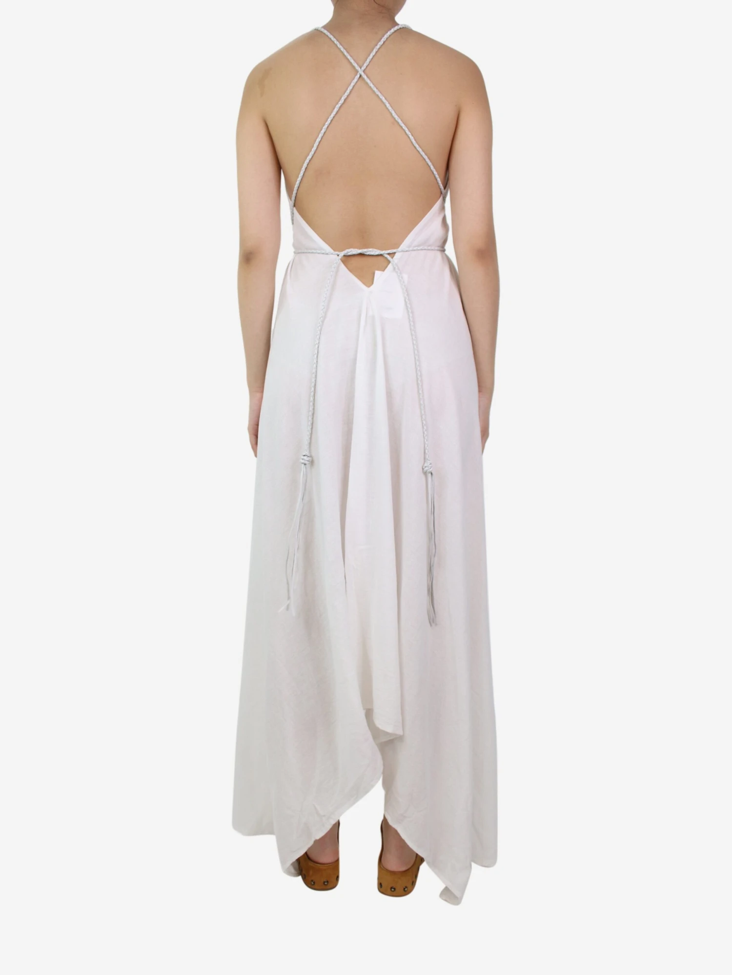 White Halterneck Dress - Size UK 8 4 White Halterneck Dress - Size UK 8 - Image 2