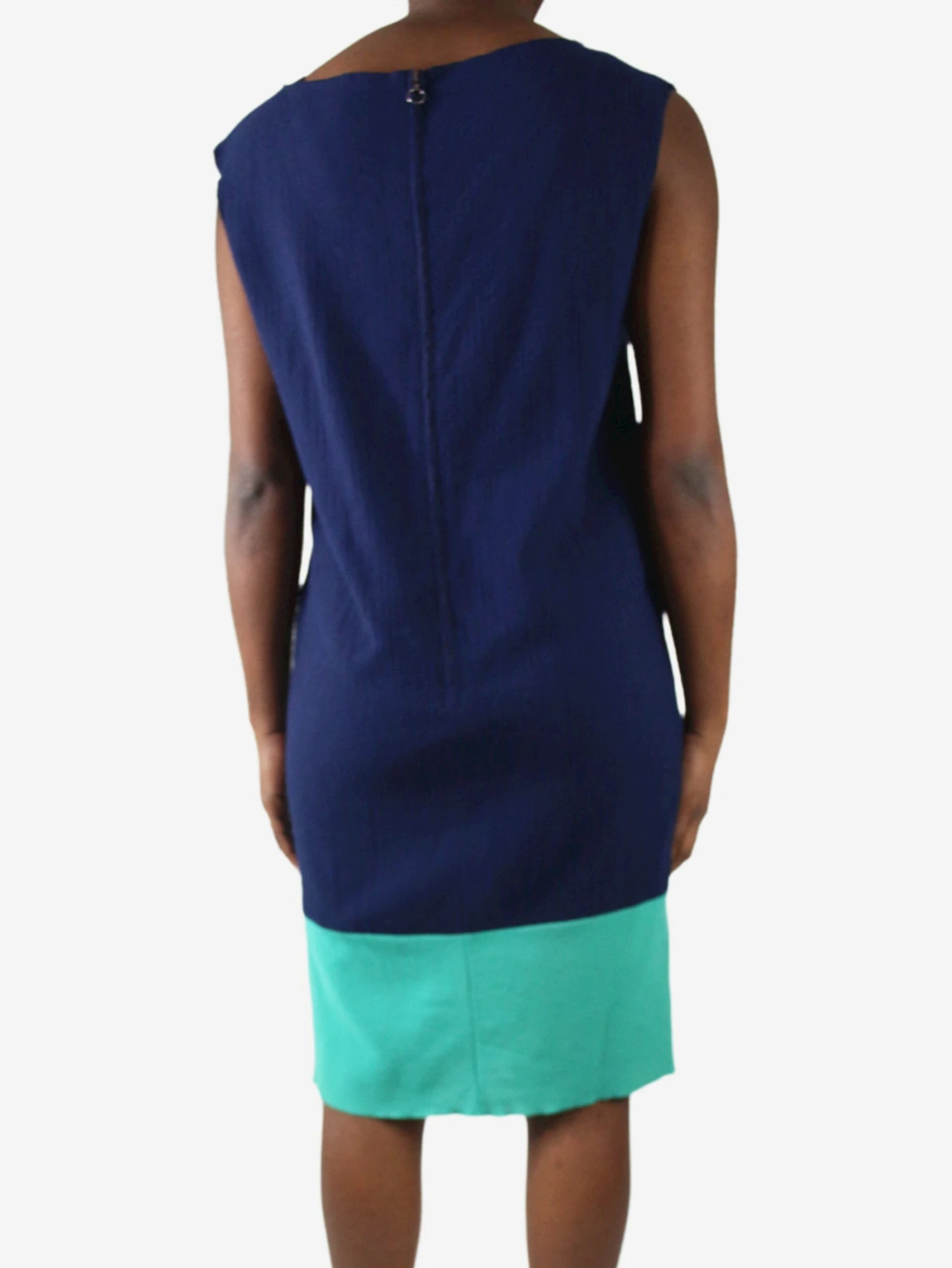 Navy Sleeveless Shift Dress - Size M 4 Navy Sleeveless Shift Dress - Size M - Image 2