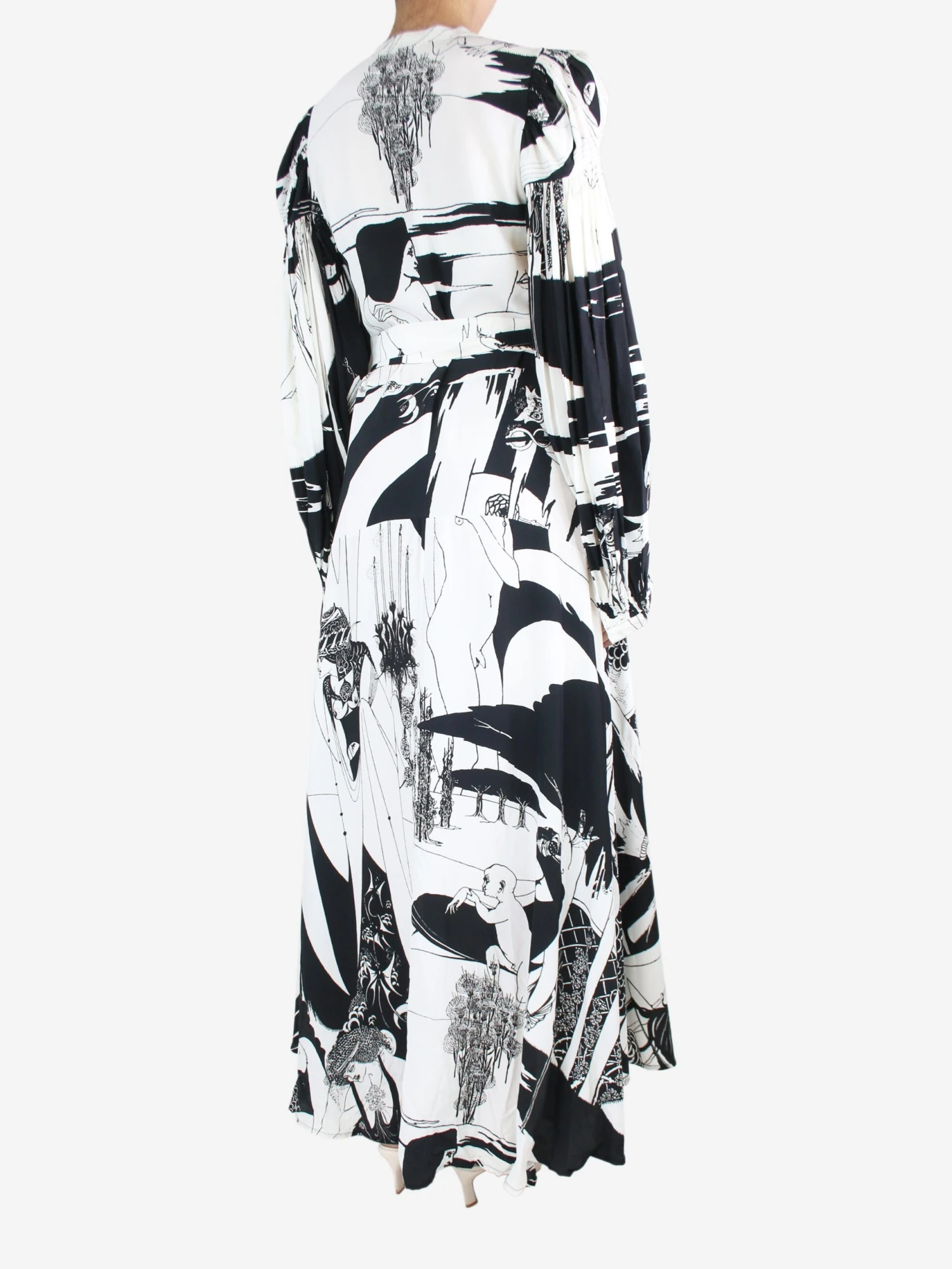 Loewe Black And White All-over Printed Dress - Size UK 8 4 Loewe Black And White All-over Printed Dress - Size UK 8 - Image 2