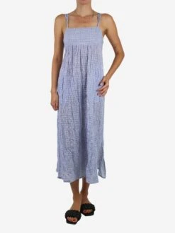 Blue Check Strap Midi Dress - Size UK 10 -The Dress Suite IMG 5914 585a001b 2eb6 4b8e a86f af4293518b31