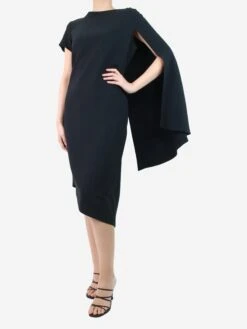 Black Asymmetrical Dress - Size UK 12