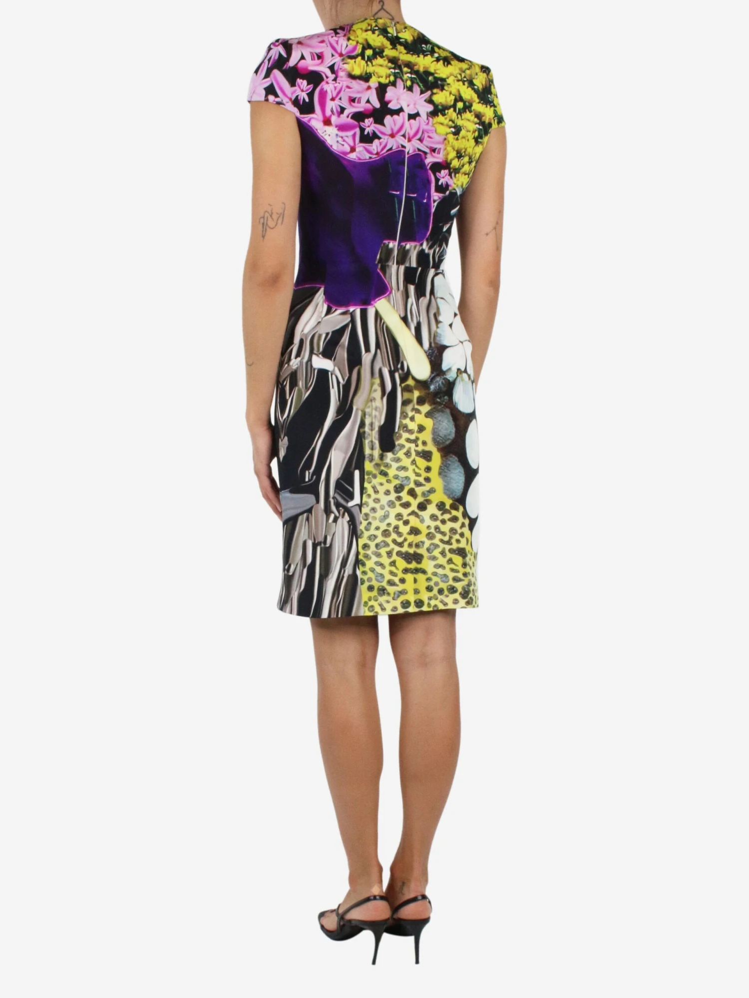 Multicoloured Silk Floral Printed Dress - Size UK 8 4 Multicoloured Silk Floral Printed Dress - Size UK 8 - Image 2