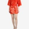 Orange Open-back Sequin Mini Dress - Size UK 12 -The Dress Suite IMG 6081 cb9d1cb6 056d 4890 ae33 27539b5a539e