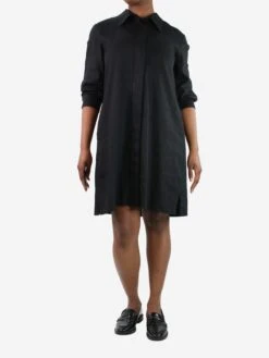 Black Shirt Dress - Size UK 14