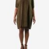 Khaki Short-sleeved Pocket Dress - Size UK 14 -The Dress Suite IMG 6277 f4f0c65d 71d2 4526 9216 6a9d896a25a5