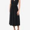 FORTE_FORTE Black Sleeveless V-neck Midi Dress - Size UK 6 -The Dress Suite IMG 6280 0e5b0c2d a5f9 4d2a 9c34 d9cc0e68518c