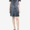 Celine Blue Short-sleeved Leather Dress - Size UK 12 -The Dress Suite IMG 6295 c9655ce3 d1ad 4ab5 adde 0ea3b5478b35