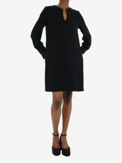 Black Dress With Gold Hardware Details - Size UK 6 7 Black Dress With Gold Hardware Details - Size UK 6 -The Dress Suite IMG 6576 d838ba96 9483 4421 9a10 f750c3316229