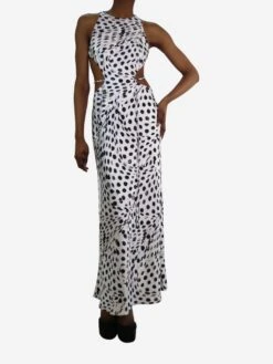 White Sleeveless Cutout Polka Dot Dress - Size US 2 9 White Sleeveless Cutout Polka Dot Dress - Size US 2 -The Dress Suite IMG 6643 47dad2d6 6200 4d69 a990 379249708f58