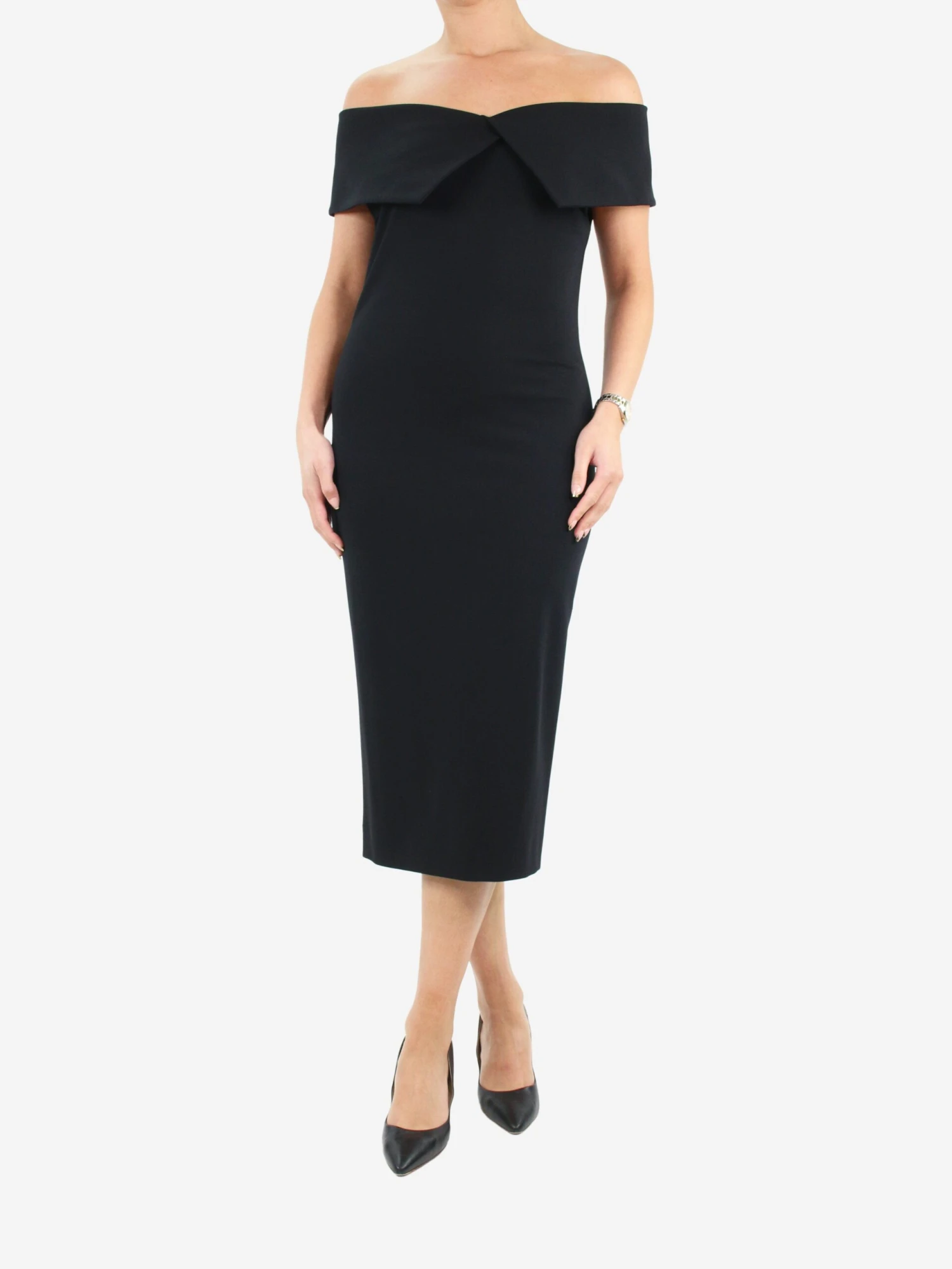 The Row Black Off-shoulder Dress - Size L 5 The Row Black Off-shoulder Dress - Size L - Image 3