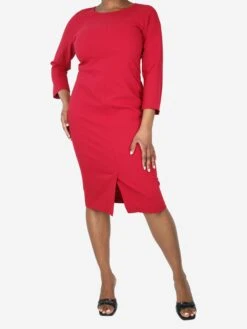 Max Mara Red Fitted Midi Dress - Size -The Dress Suite IMG 7015 7d3f5120 ef0e 40ec 9ca6 06330e05e88e