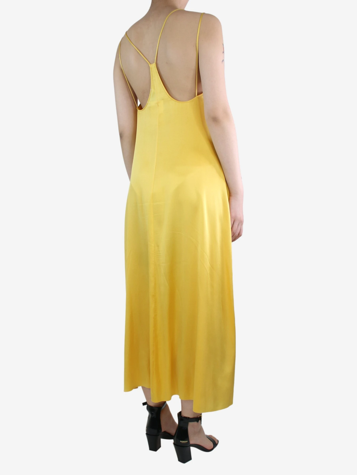 FORTE_FORTE Yellow Sleeveless Silk Midi Dress - Size UK 10 4 FORTE_FORTE Yellow Sleeveless Silk Midi Dress - Size UK 10 - Image 2