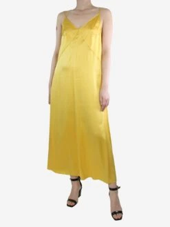 FORTE_FORTE Yellow Sleeveless Silk Midi Dress - Size UK 10 7 FORTE_FORTE Yellow Sleeveless Silk Midi Dress - Size UK 10 -The Dress Suite IMG 7224
