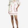 Farm Rio White Puff-sleeved Embroidered Floral Dress - Size XS -The Dress Suite IMG 7410 2a48619f e257 439c 9776 93dec6e56554