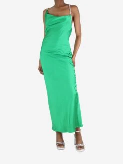 Green Embellished-strap Satin Dress - Size XS -The Dress Suite IMG 7480