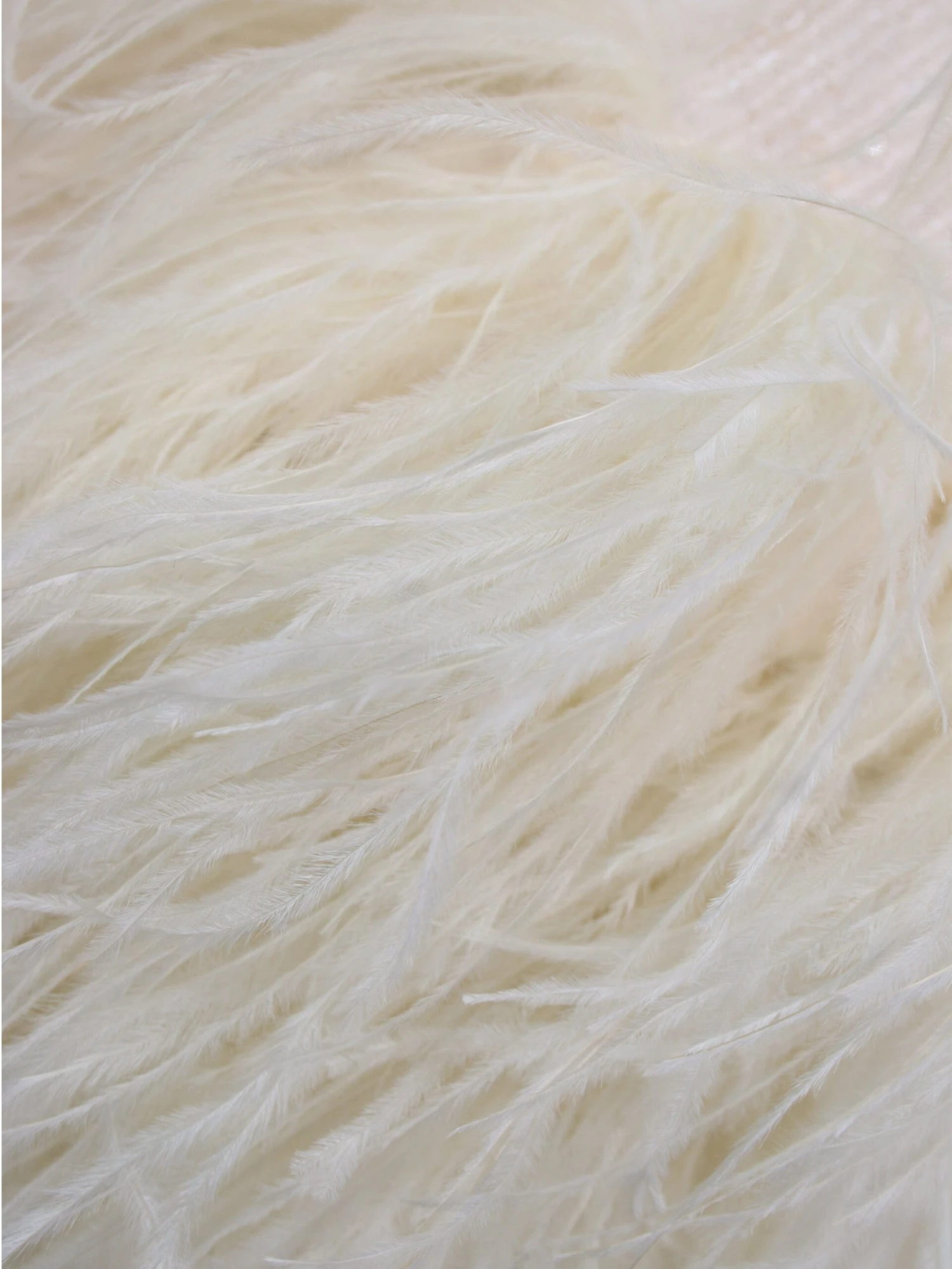 SELF PORTRAIT Cream Feather-trimmed Sequined Dress - Size UK 10 7 SELF PORTRAIT Cream Feather-trimmed Sequined Dress - Size UK 10 - Image 5