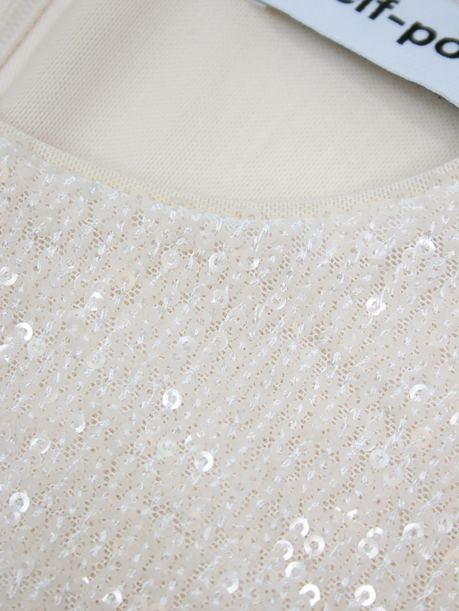 SELF PORTRAIT Cream Feather-trimmed Sequined Dress - Size UK 10 6 SELF PORTRAIT Cream Feather-trimmed Sequined Dress - Size UK 10 - Image 4