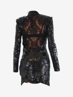 Black Sequin Lace-trimmed Dress - Size UK 10 11 Black Sequin Lace-trimmed Dress - Size UK 10 -The Dress Suite IMG 8005 8e82cb20 313d 4350 bf4a 643e95e16311