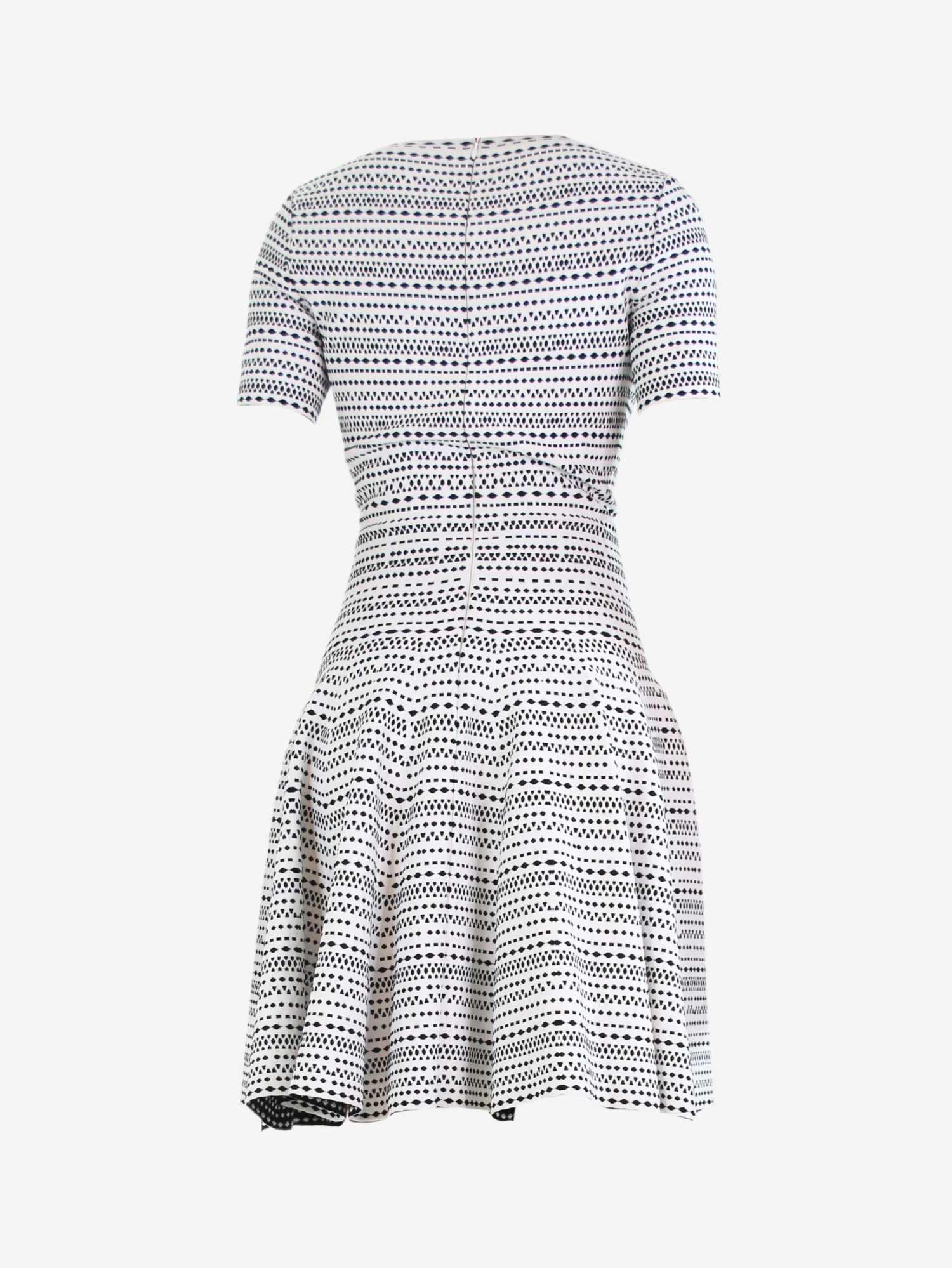 ALAIA White Short-sleeved Patterned Knit Dress - Size UK 10 7 ALAIA White Short-sleeved Patterned Knit Dress - Size UK 10 - Image 5