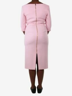 Pink Cloque V-neck Dress And Face Mask Set - Size UK 14 6 Pink Cloque V-neck Dress And Face Mask Set - Size UK 14 -The Dress Suite IMG 8313 16606582 ec13 4fbc 9683 e497fac84cea