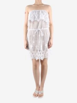 White Crochet Off-the-shoulder Beach Dress - Size L -The Dress Suite IMG 8387 529c997a 3ed0 49cd 8f27 7f9aa476df70