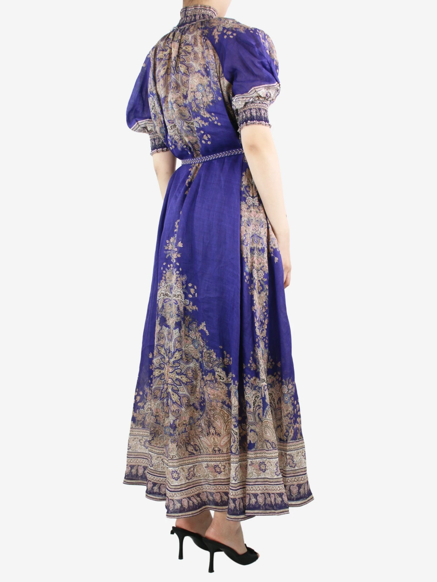 Zimmermann Purple High-neck Printed Maxi Dress - Size UK 8 4 Zimmermann Purple High-neck Printed Maxi Dress - Size UK 8 - Image 2