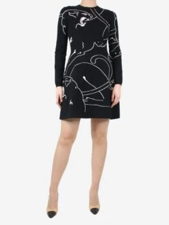 Valentino Black Wildcat Jacquard Dress - Size M 7 Valentino Black Wildcat Jacquard Dress - Size M -The Dress Suite IMG 8689 8426b01b a528 467f b6a4 56c2721b8596