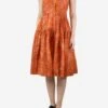 ULLA JOHNSON Orange Floral Printed Strap Dress - Size UK 8 2 ULLA JOHNSON Orange Floral Printed Strap Dress - Size UK 8 -The Dress Suite IMG 8709 4709e12d 6ea4 44f8 9e53 c28edaf0bf57