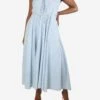 Miu Miu Light Blue Sleeveless Ruffled Denim Dress - Size UK 12 -The Dress Suite IMG 8872