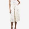 Cream Sleeveless Floral-printed Midi Dress - Size UK 6 -The Dress Suite IMG 8996 3dc20ad6 1f36 4945 9a73 9b052f1beec9