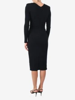 Black Ruched Midi Dress - Size UK 8 -The Dress Suite IMG 9020 5ebd4a6d 3381 4adb 9b26 0f4b57d90580