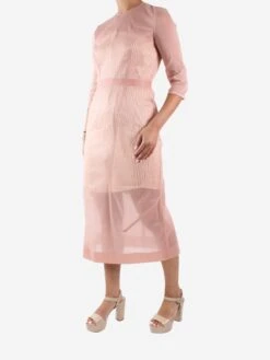 Victoria Beckham Pink Organza Midi Dress With Striped Midi Slip - Size UK 10 7 Victoria Beckham Pink Organza Midi Dress With Striped Midi Slip - Size UK 10 -The Dress Suite IMG 9040 82fde0c0 5fc9 4d4f 9626 8563cbb23853