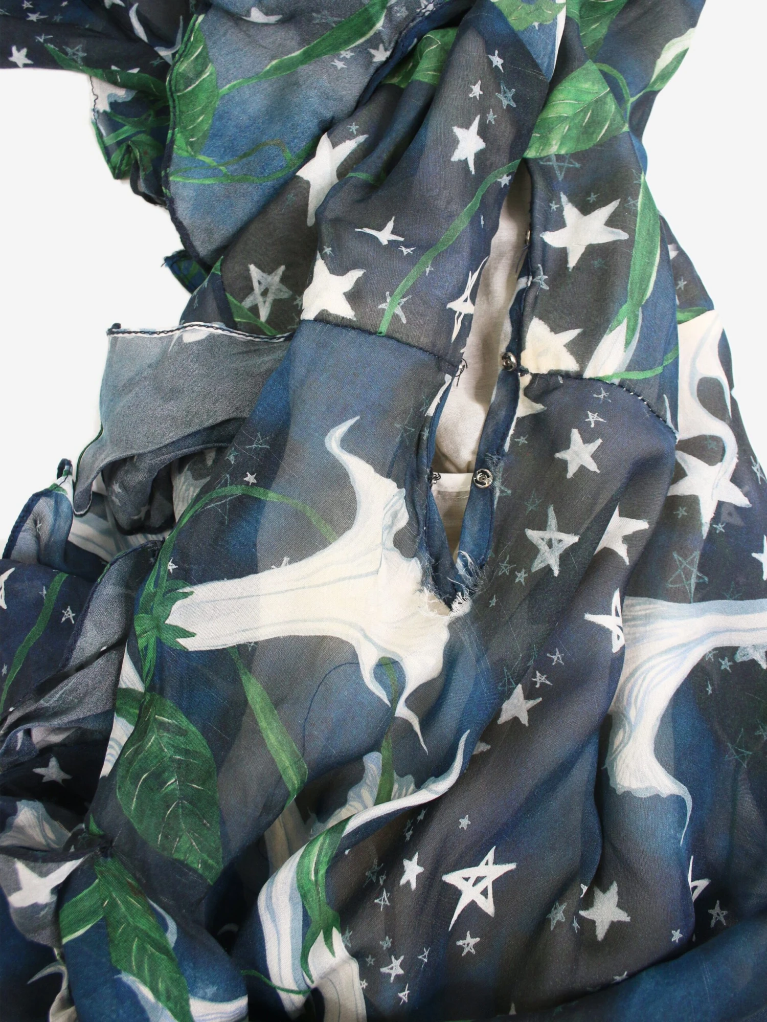 Blue Printed Ruffle Maxi Dress - Size UK 8 6 Blue Printed Ruffle Maxi Dress - Size UK 8 - Image 4