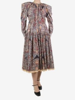 ULLA JOHNSON Multicoloured Printed Dress - Size UK 10 -The Dress Suite IMG 9461 05a2ce4d 1418 4b06 9203 667116af5d83