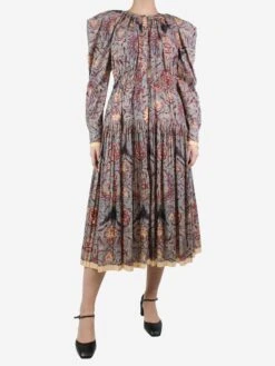 ULLA JOHNSON Multicoloured Printed Dress - Size UK 10