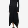 Joseph Black Asymmetric Pleated Midi Dress - Size UK 10 -The Dress Suite IMG 9488 e7c2aba3 f453 4ee7 adf8 3ae45e1a1ad5